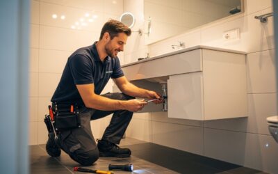 What should I do immediately if I have a burst pipe before the plumber arrives?